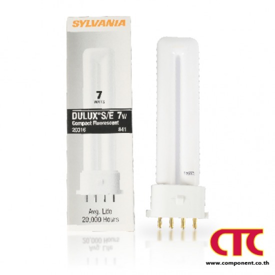 หลอดไฟซีลวาเนีย SYLVANIA  20316 CF7DS E 841   DULUX Compact Fluorescent  Lamps - จัดหาสินค้าโรงงาน - คอมโพเนนท์ เทรด เซ็นเตอร์ หลอดไฟซีลวาเนีย SYLVANIA  20316 CF7DS E 841   DULUX Compact Fluorescent  Lamps - จัดหาสินค้าโรงงาน - คอมโพเนนท์ เทรด เซ็นเตอร์